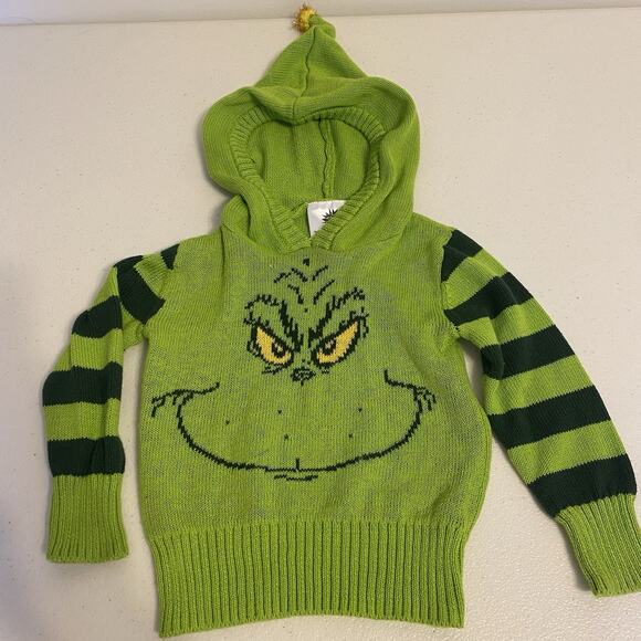 Dr. Seuss THE GRINCH Hooded Unisex Baby 6-9M Sweater Christmas Holiday Halloween - Picture 5 of 6